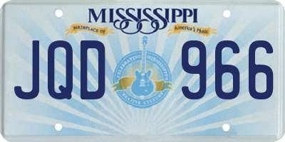 MS license plate JQD966