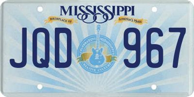 MS license plate JQD967