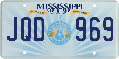 MS license plate JQD969