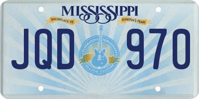 MS license plate JQD970