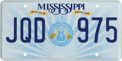 MS license plate JQD975