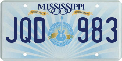 MS license plate JQD983