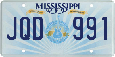 MS license plate JQD991