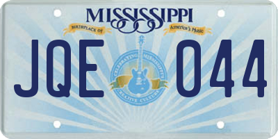 MS license plate JQE044