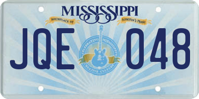 MS license plate JQE048