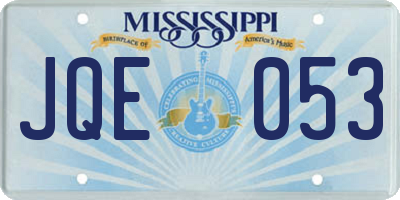 MS license plate JQE053