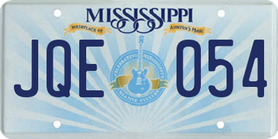 MS license plate JQE054