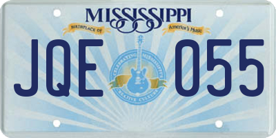 MS license plate JQE055