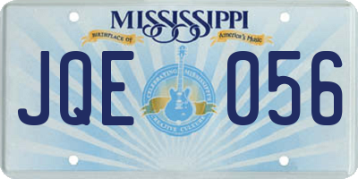 MS license plate JQE056
