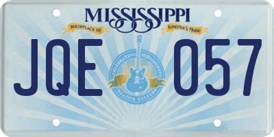 MS license plate JQE057