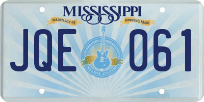 MS license plate JQE061
