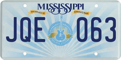 MS license plate JQE063