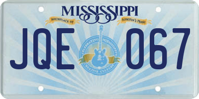 MS license plate JQE067