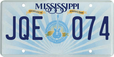 MS license plate JQE074