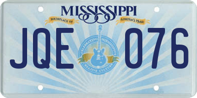 MS license plate JQE076
