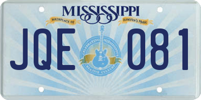 MS license plate JQE081