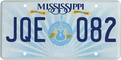MS license plate JQE082