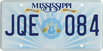 MS license plate JQE084
