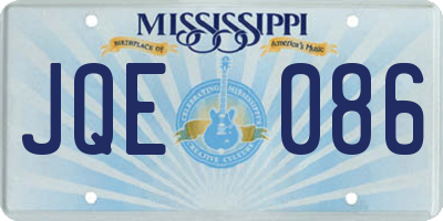 MS license plate JQE086