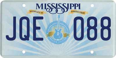 MS license plate JQE088