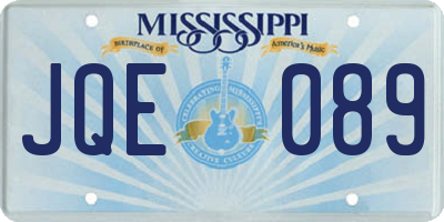 MS license plate JQE089