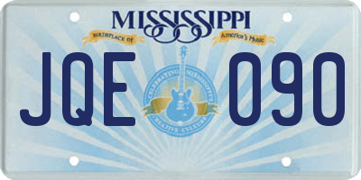 MS license plate JQE090