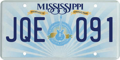 MS license plate JQE091