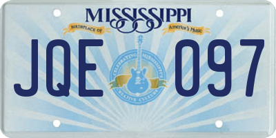 MS license plate JQE097
