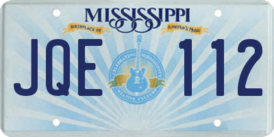 MS license plate JQE112