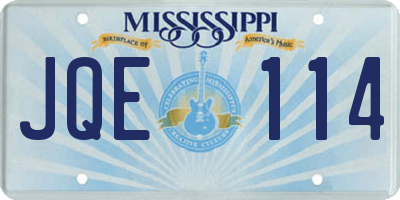 MS license plate JQE114