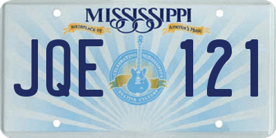 MS license plate JQE121