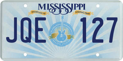 MS license plate JQE127