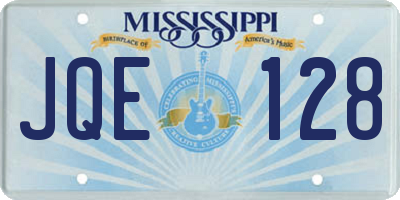 MS license plate JQE128
