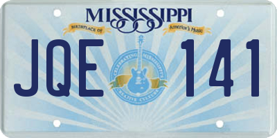 MS license plate JQE141
