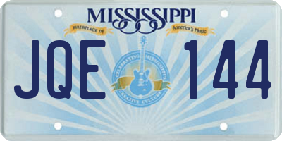 MS license plate JQE144