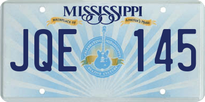 MS license plate JQE145