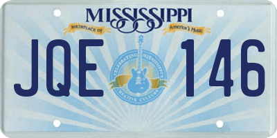 MS license plate JQE146