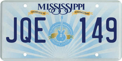MS license plate JQE149