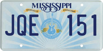 MS license plate JQE151