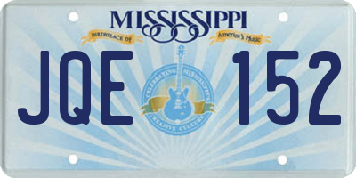 MS license plate JQE152