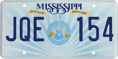 MS license plate JQE154