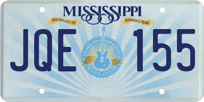 MS license plate JQE155