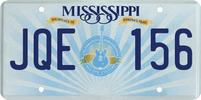 MS license plate JQE156