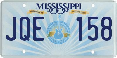 MS license plate JQE158