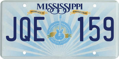 MS license plate JQE159