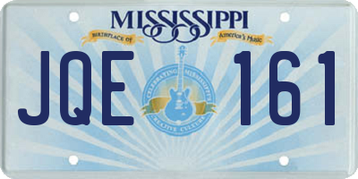 MS license plate JQE161