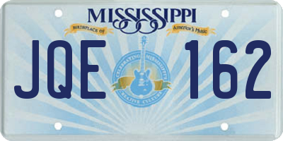 MS license plate JQE162