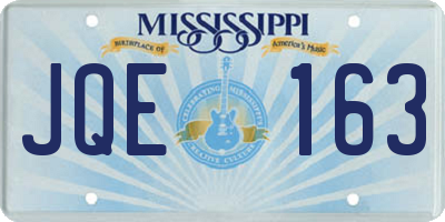 MS license plate JQE163