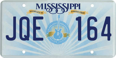 MS license plate JQE164