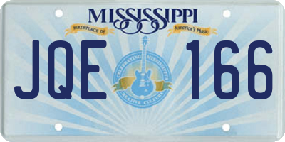 MS license plate JQE166
